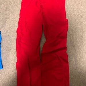 Red corduroy pants